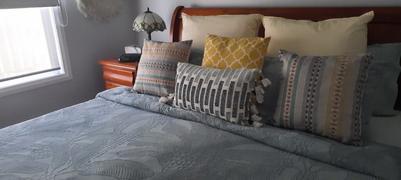 Simply Cushions Airlie Navy Blue Waterproof Striped Outdoor Cushion Cover Review