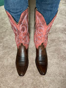 The Western Company Old West Red/Brown Womens Leather Fashion 12in Cowboy Boots Review