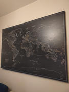 Trip Map Pasaulio žemėlapis su smeigtukais – Juoda juoda naktis Review