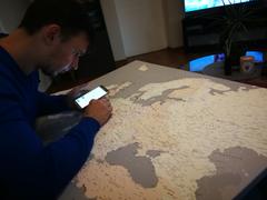 Trip Map Europos žemėlapis su smeigtukais – Pilkas rusvas Review