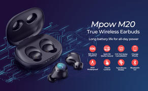 allmytech.pk MPOW M20 aptX 3D Sound, IPX7 Waterproof, 106 Hrs Battery True Wireless Earbuds - Black Review