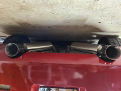 Spec-D Tuning Exhaust Nissan 350Z (03-08) Dual Muffler Polished / Blue Burnt Tips