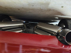 Spec-D Tuning Exhaust Nissan 350Z (03-08) Dual Muffler Polished / Blue Burnt Tips