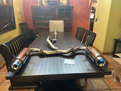 Spec-D Tuning Exhaust BRZ FRS 86 (13-21) Dual N1 Mufflers Blue Burnt / Polished Tips