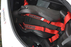 BRAUM Racing Harness (3" - 5 Point - SFi) Cam Lock in Black Gunmetal Purple Red White