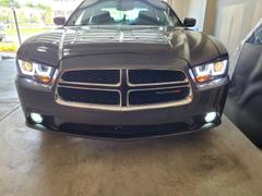 Spec-D Projector Headlights Dodge Charger (2011-2014) LED U-Bar - Black or Chrome