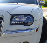 Spec-D Projector Headlights Chrysler 300C (2005-2010) w/ LED Strip - Black / Tinted / Chrome