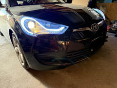 Spec-D Projector Headlights Hyundai Veloster (2012-2017) LED Sequential - Black Chrome or Smoke Tinted