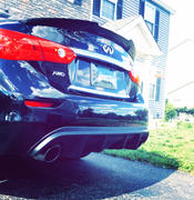 PLM Exhaust Infiniti Q50 (2014-2021) 2.5" Polished Muffler Delete Axleback
