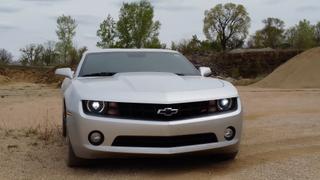 Spec-D Projector Headlights Chevy Camaro (2010-2013) LED DRL Bar - Black / Chrome