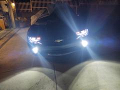 Spec-D Projector Headlights Chevy Camaro (2010-2013) LED DRL Bar - Black / Chrome
