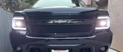 Spec-D Projector Headlights Tahoe / Avalanche / Suburban (07-13) LED C-Light Bar - Black / Chrome