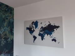 Trip Map Push Pin World Map - Navy Blue (Detailed) Review