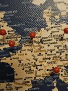 Trip Map Push Pin World Map - Dark Blue (Detailed) Review