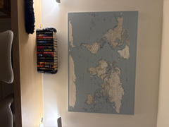 Trip Map Push Pin World Map - Mellow Blue (Detailed) Review