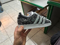 Racoon Lab Adidas Superstar Brillantini Nero e Argento Review