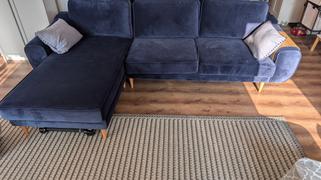 Normod Klem 357 x 171 Köşe Ahşap Ayak - Kadife Review