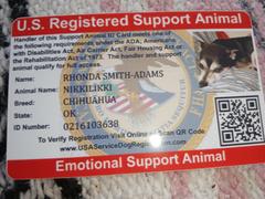 USA Service Animal Registration Add Duplicate ID Card for $10.99 Review