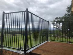 OUTBACK FENCING Black Pool Fence Panel - Flat Top Aluminium.  2.4m (or 2.45m) x 1.2m high Review