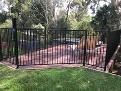 OUTBACK FENCING Black Pool Fence Panel - Flat Top Aluminium.  2.4m (or 2.45m) x 1.2m high Review