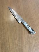 JapaneseChefsKnife.Com Takeshi Saji SRS-13 Hammer Forged, Custom Handmade Handle Series Gyuto (210mm and 240mm, 2 Sizes, Stag Bone Handle) Review