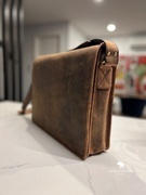 Vintage Leather  Jersey Brown Laptop Bag | Mens Laptop Bag Review