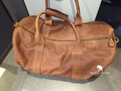 Vintage Leather  Leather Duffle Bag - Boston Review
