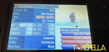 Pokéfella Mount Tensei Marshadow • OT: MT. Tensei, Mt Tensei, Mt. Tensei, M. del Passo • ID No. 100917 • 2017, 2018 Event Review