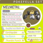 Pokéfella Melmetal • 6IVs • Level 100 • Online Battle-ready • Competitive • Customizable Review