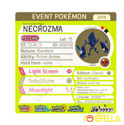 Pokéfella Cosmic Eclipse Shiny Lunala • OT: Eclipse • ID No. 100419 • North America, Europe 2019 Event Review