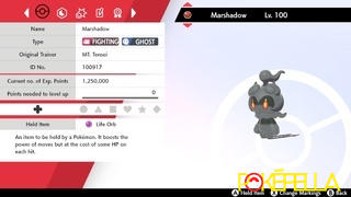 Pokéfella Marshadow • Competitive • 6IVs • Level 100 • Online Battle-ready Review