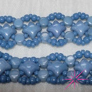 Eureka Crystal Beads 2-Hole WIBEDUO Czech Glass Beads 8x8mm CHALK WHITE BABY BLUE LUSTER (Pack of 50) Review