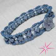 Eureka Crystal Beads 2-Hole WIBEDUO Czech Glass Beads 8x8mm CHALK WHITE BABY BLUE LUSTER (Pack of 50) Review