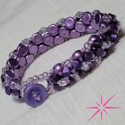 Eureka Crystal Beads 2-Hole Cabochon Beads 7mm CzechMates SATURATED METALLIC GRAPEADE 2.5" Tube Review