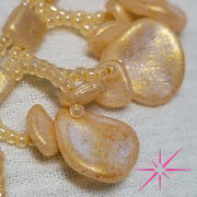 Eureka Crystal Beads Rose Petal Czech Glass Beads 8x7mm HONEY SHIMMER MILKY WHITE (Strand of 50) Review
