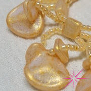 Eureka Crystal Beads Rose Petal Czech Glass Beads 8x7mm HONEY SHIMMER MILKY WHITE (Strand of 50) Review