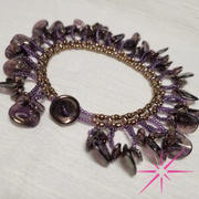 Eureka Crystal Beads Rose Petal Czech Glass Beads 8x7mm TANZANITE BRONZE PICASSO (Strand of 50) Review