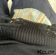 AOKLOK Versatile Solid Color Ripped Sweater Review