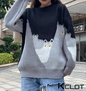 AOKLOK Cute Cat Color Block Sweater Review