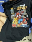 AOKLOK Retro Spider-Cat T-Shirt Review