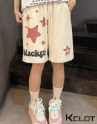 AOKLOK Retro Star Letter Foam Shorts Review