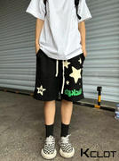 AOKLOK Retro Star Letter Foam Shorts Review