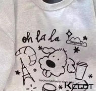 AOKLOK Cute Cartoon Print T-Shirt Review