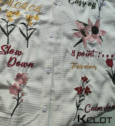 AOKLOK Retro Floral Embroidered Waffle Shirt Review