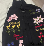 AOKLOK Retro Floral Embroidered Waffle Shirt Review