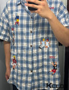 AOKLOK Cartoon Embroidered Plaid Shirt Review