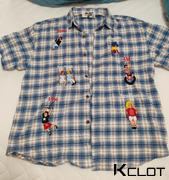 AOKLOK Cartoon Embroidered Plaid Shirt Review