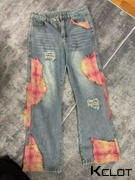 AOKLOK Street Sunset Patchwork Jeans Review