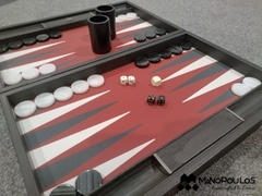 MANOPOULOS Chess & Backgammon BURGUNDY RED Backgammon Review