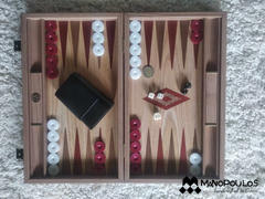 MANOPOULOS Chess & Backgammon OAK & AMERICAN WALNUT Backgammon with Side Racks Review